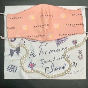 New Natural Genuine Pearl Mask Chain